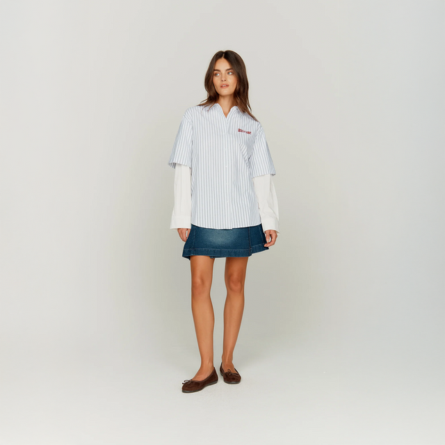 DOUBLE LAYERED BUTTON DOWN