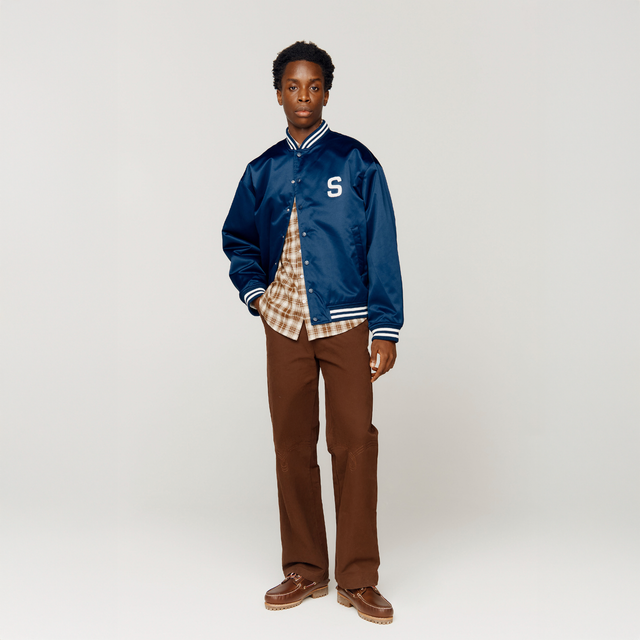 SATIN CLUB VARSITY BOMBER