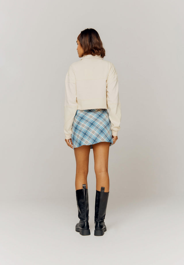 CROPPED POWER LOGO BUTTON UP