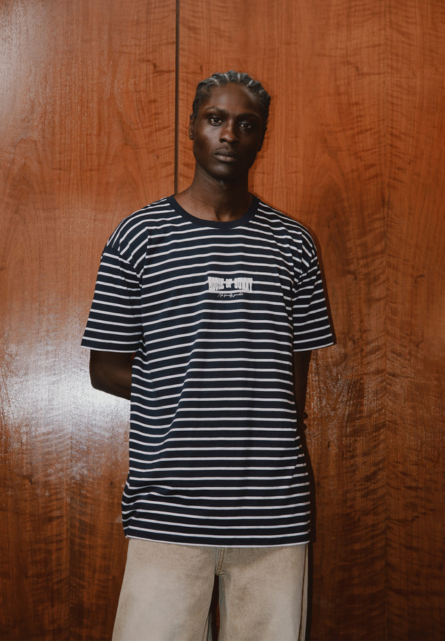 STRIPE POWER LOGO TEE