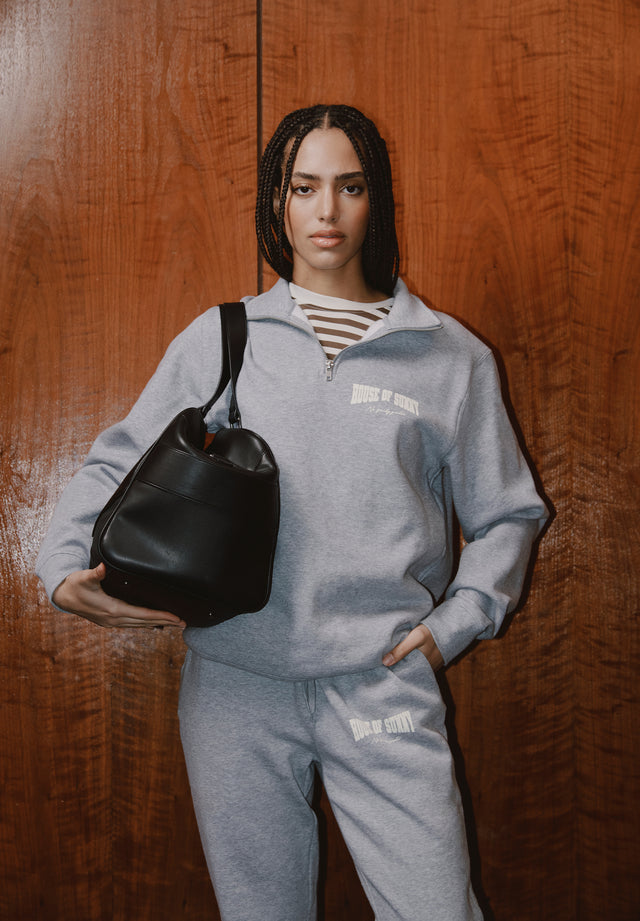 'HACKNEY' LOGO QUARTER ZIP