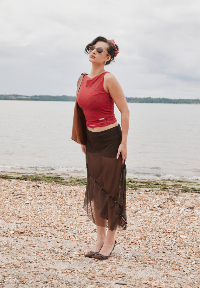 THE ROSEWOOD MESH SKIRT