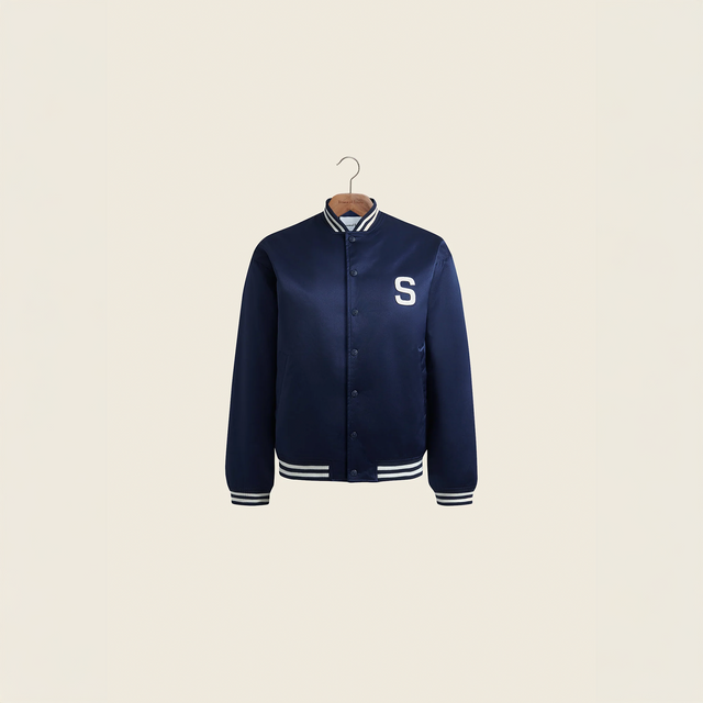 SATIN CLUB VARSITY BOMBER
