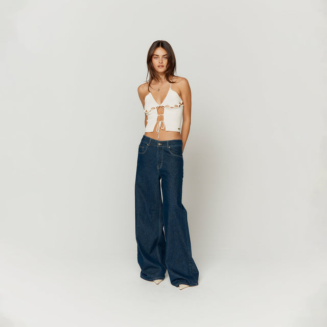 CLASSIC INDIGO WIDE LEG DENIM