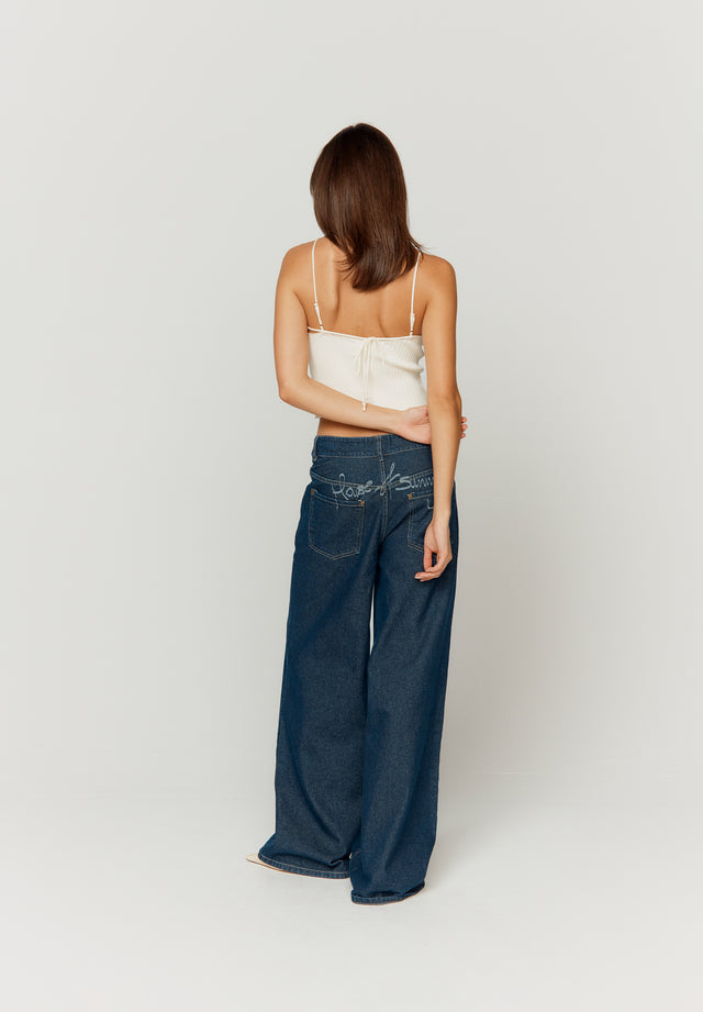 CLASSIC INDIGO WIDE LEG DENIM