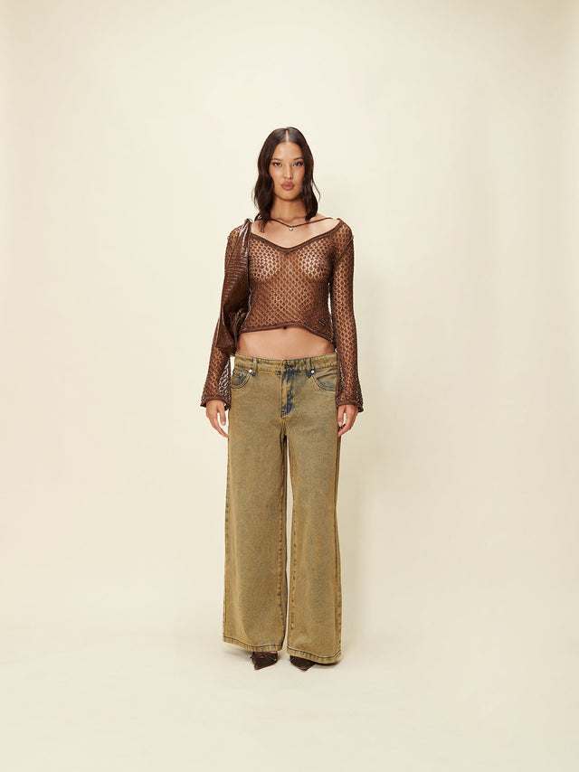 SANDBLAST WIDE LEG DENIM