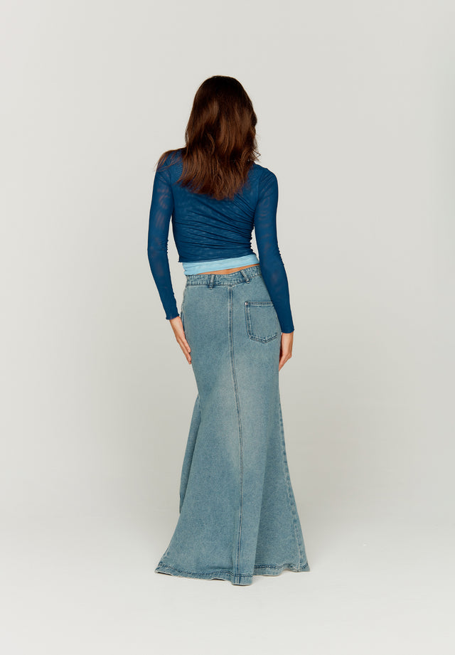 THE CASCADE DENIM SKIRT