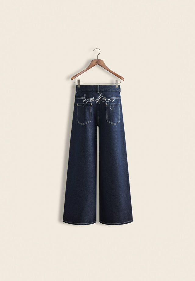 CLASSIC INDIGO WIDE LEG DENIM