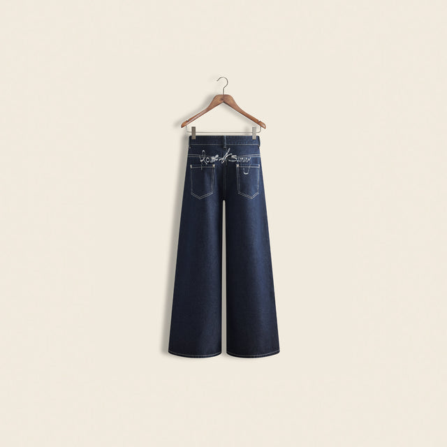 CLASSIC INDIGO WIDE LEG DENIM