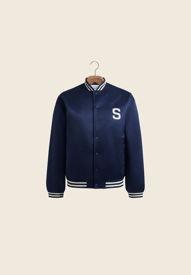 SATIN CLUB VARSITY BOMBER